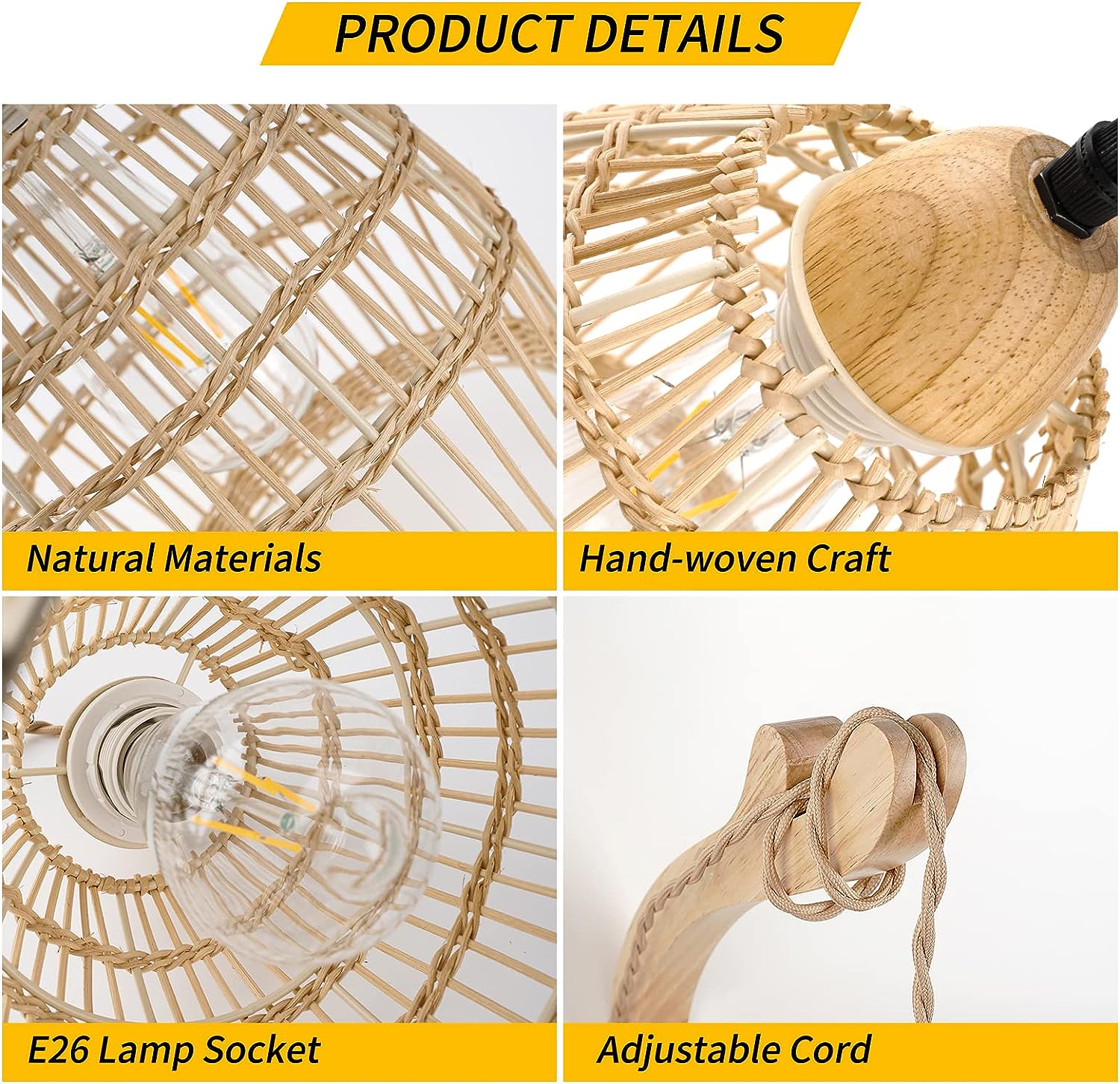 Wall Light - PanRang - Rattan - Artisanal Homes