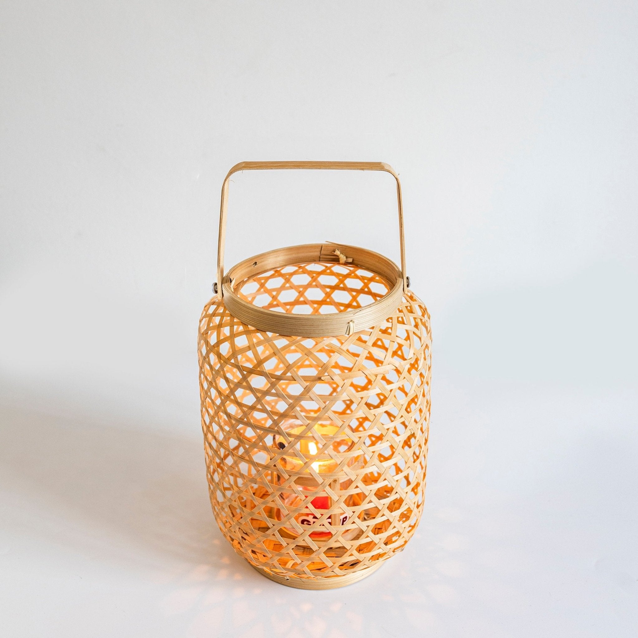 Candle Lantern - Fox Eye Weaving Vase - Bamboo - Artisanal Homes