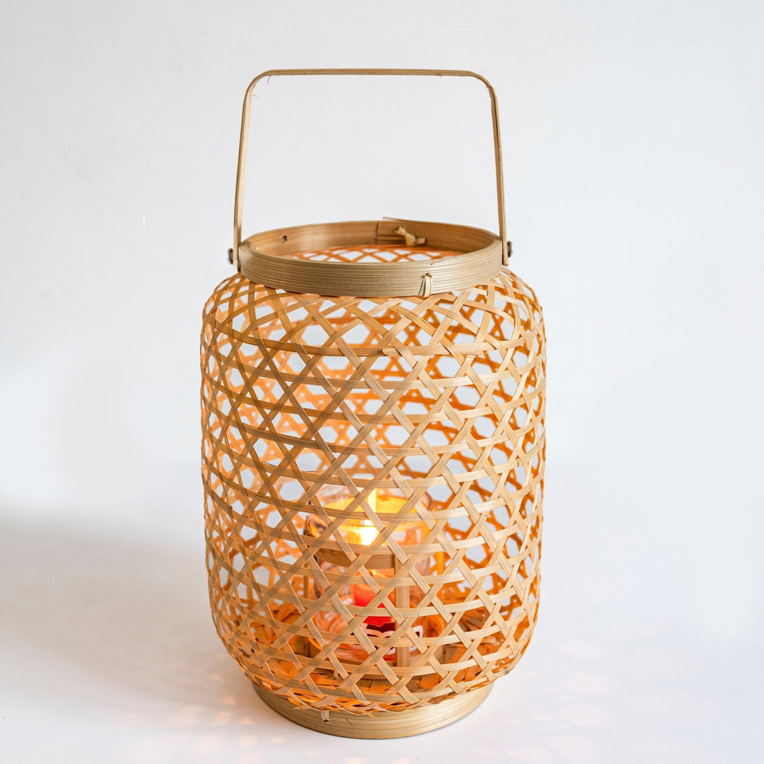 Candle Lantern - Fox Eye Weaving Vase - Bamboo - Artisanal Homes