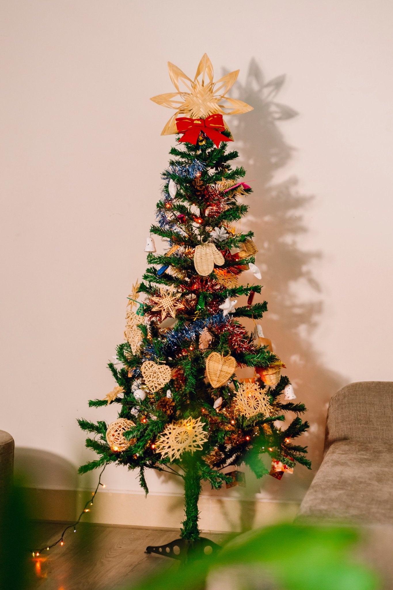 Christmas Ornaments - Rattan acorns - Artisanal Homes