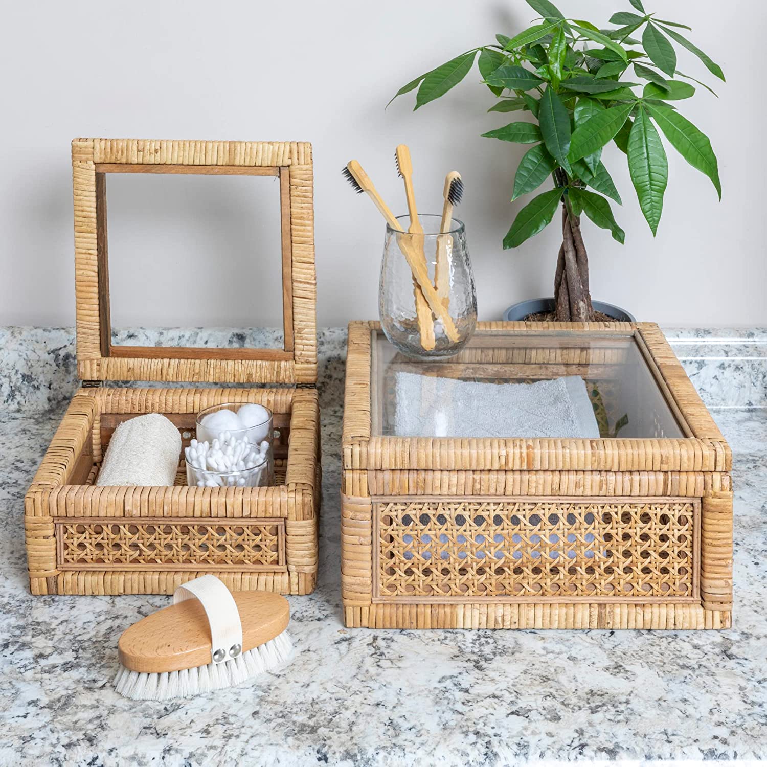 Display Boxes - Tamcoc - Rattan - Artisanal Homes