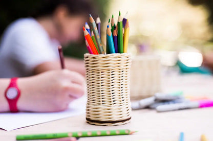 DIY Basketry Kit for Beginners - Pencil/Brush Holder - Rattan - Artisanal Homes