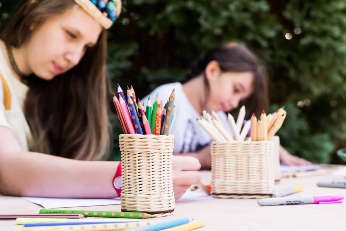 DIY Basketry Kit for Beginners - Pencil/Brush Holder - Rattan - Artisanal Homes