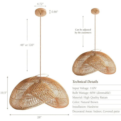 Pendant Light - Langbiang - Rattan - Artisanal Homes