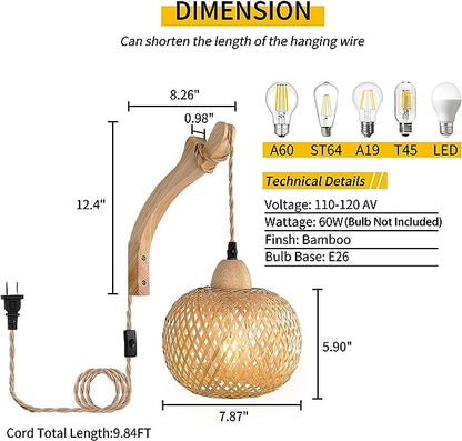 Wall light - Hoian - Bamboo - Artisanal Homes